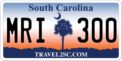 SC license plate MRI300