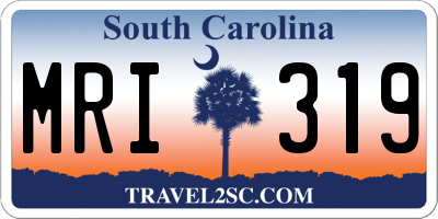SC license plate MRI319