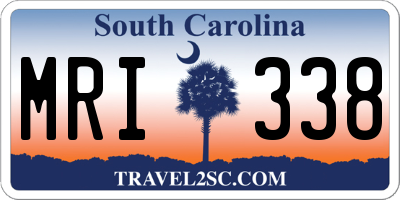 SC license plate MRI338