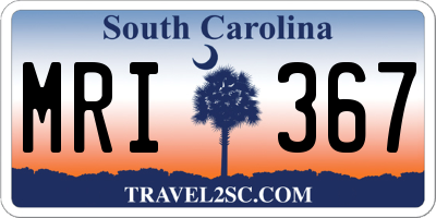 SC license plate MRI367