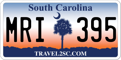 SC license plate MRI395
