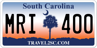 SC license plate MRI400