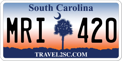 SC license plate MRI420