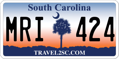SC license plate MRI424