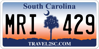 SC license plate MRI429