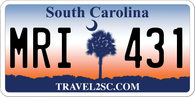 SC license plate MRI431