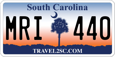SC license plate MRI440