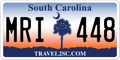 SC license plate MRI448