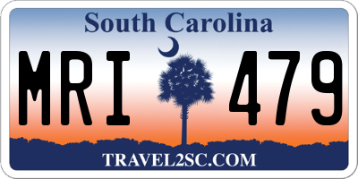 SC license plate MRI479