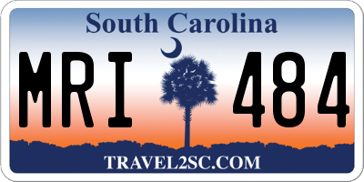 SC license plate MRI484