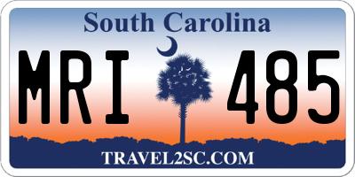SC license plate MRI485