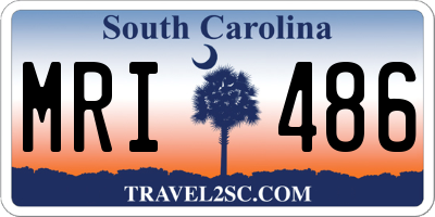 SC license plate MRI486