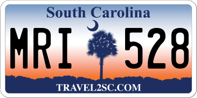 SC license plate MRI528