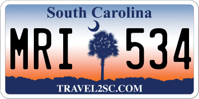 SC license plate MRI534