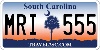 SC license plate MRI555