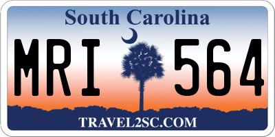 SC license plate MRI564