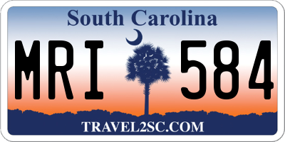 SC license plate MRI584