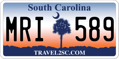 SC license plate MRI589