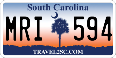 SC license plate MRI594