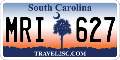 SC license plate MRI627