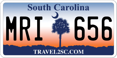 SC license plate MRI656