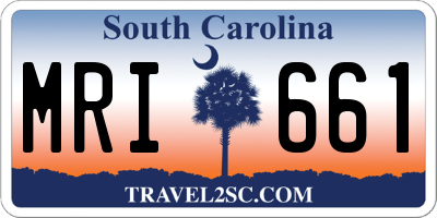 SC license plate MRI661