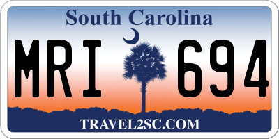 SC license plate MRI694