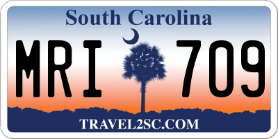 SC license plate MRI709