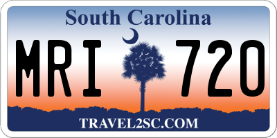 SC license plate MRI720