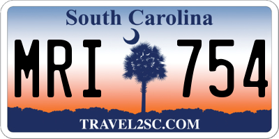 SC license plate MRI754