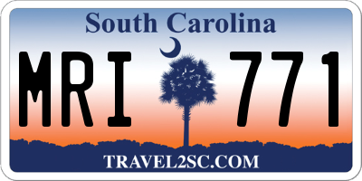 SC license plate MRI771