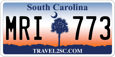 SC license plate MRI773
