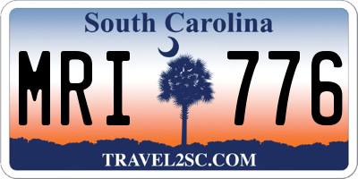 SC license plate MRI776