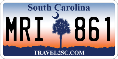 SC license plate MRI861