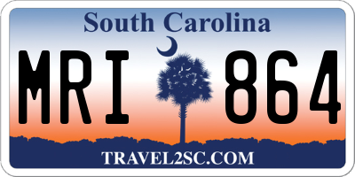 SC license plate MRI864