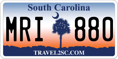 SC license plate MRI880