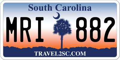 SC license plate MRI882