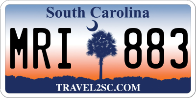 SC license plate MRI883