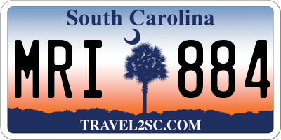 SC license plate MRI884