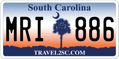 SC license plate MRI886