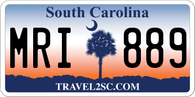 SC license plate MRI889