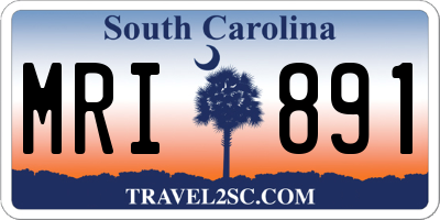 SC license plate MRI891