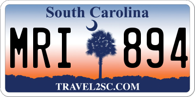SC license plate MRI894