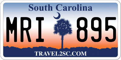 SC license plate MRI895