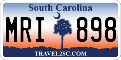 SC license plate MRI898