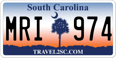 SC license plate MRI974