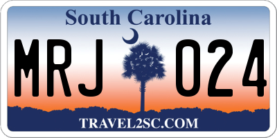 SC license plate MRJ024