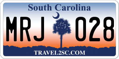 SC license plate MRJ028