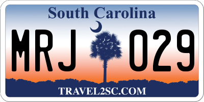 SC license plate MRJ029