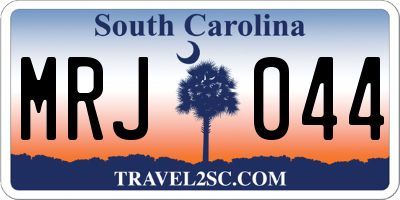 SC license plate MRJ044